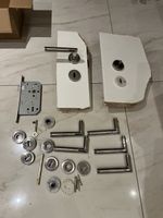 Türgriffe Edelstahl mit Zubehör neuwertig