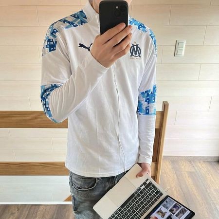 Puma Olympique Marseille Puma Halfzipper White