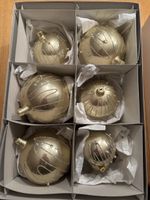 6 Goldene Weihnachtskugeln, Baumschmuck, Neuwertig!