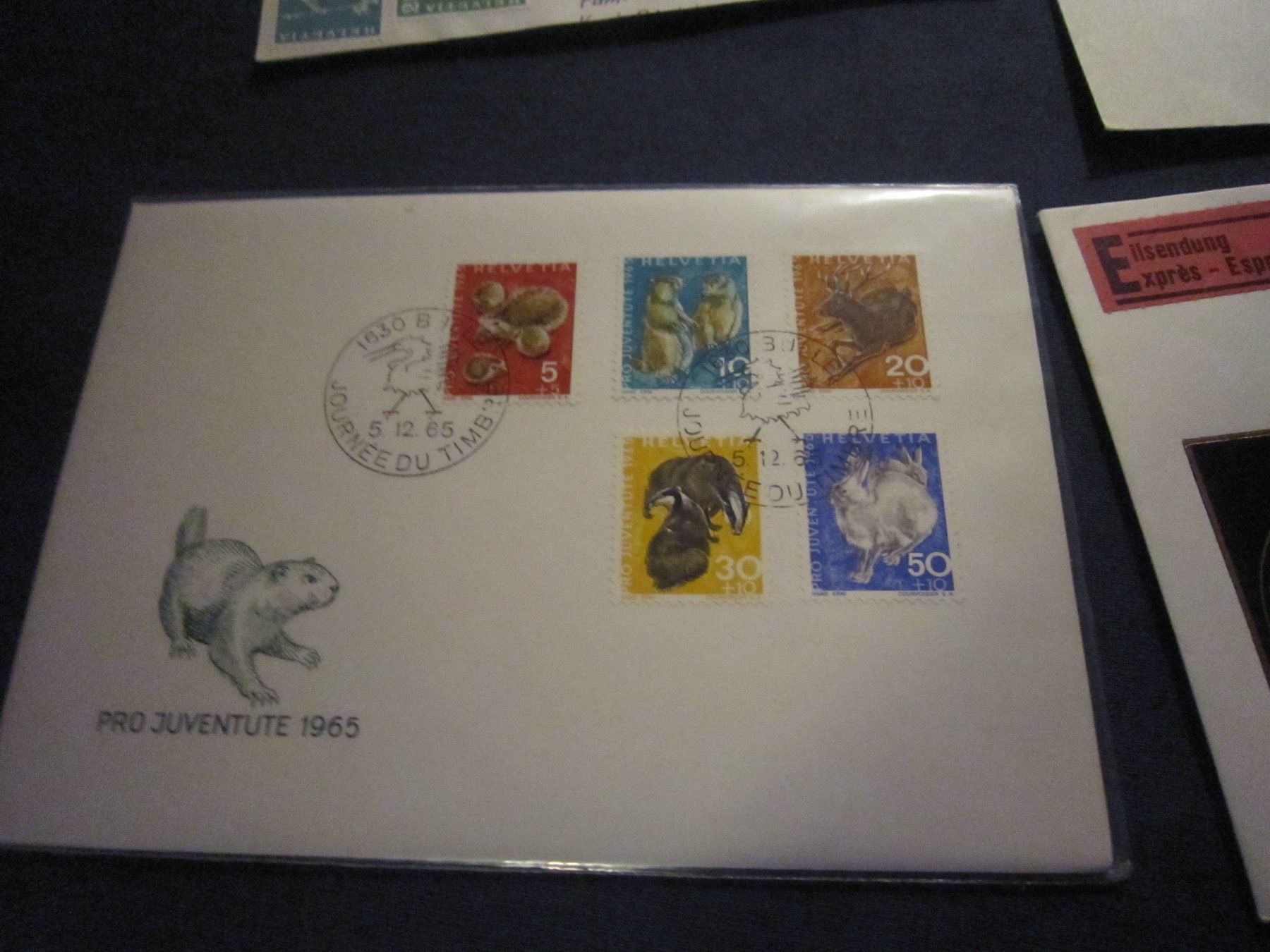 Alle Briefmarken: PJ 1965 FDC und verschiedene Marken – Gebraucht aus Gordola von Polentaefung 3