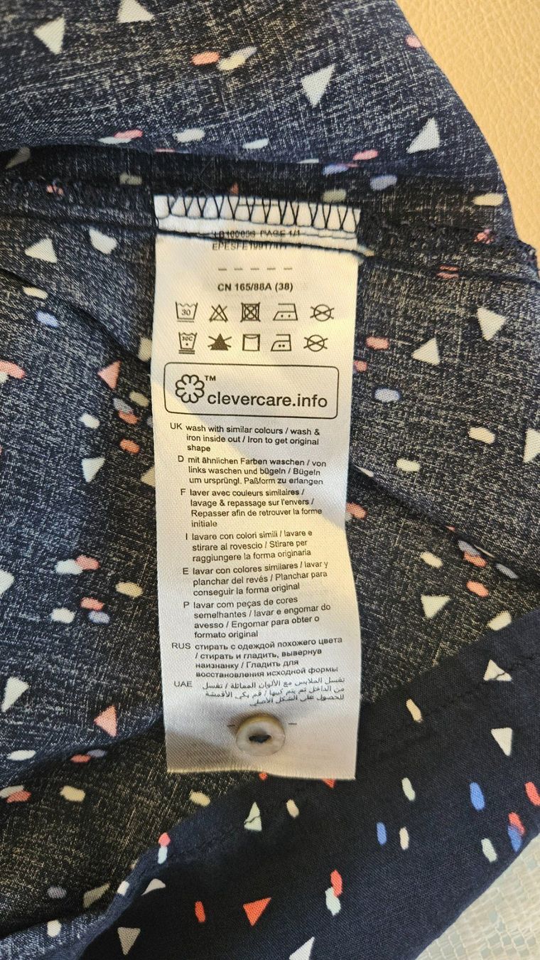 Esprit Camicette: Hübsche Bluse mit Muster Gr. 38, Top Zustand Esprit Blau – Usato da Gossau ZH venduto da fashiontwo 5