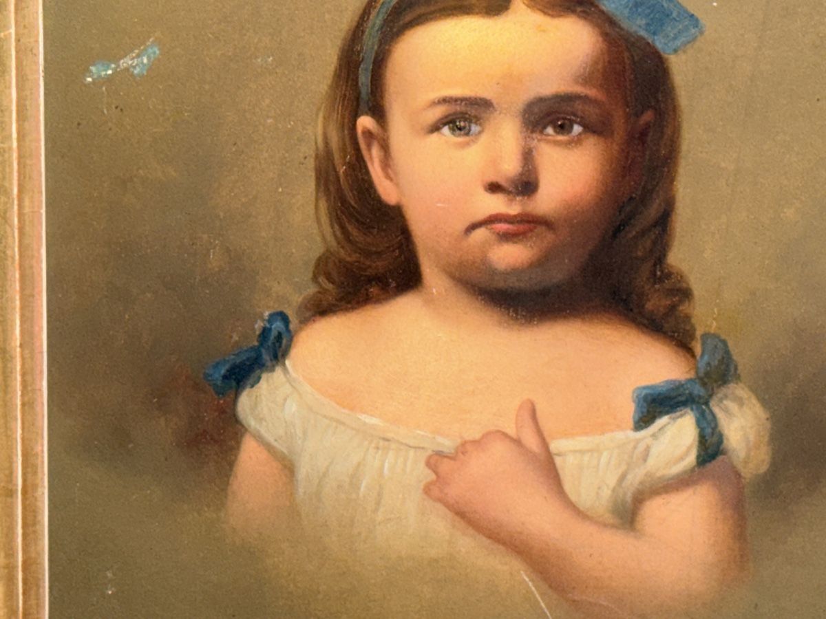 Dipinti: Antikes Gemälde, Mädchen aus 1867, – Usato da schaffhausen venduto da VintAntik_1980 9