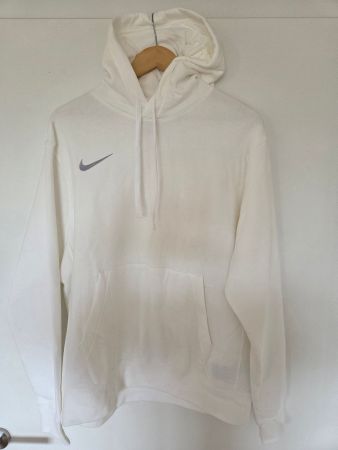 Nike Hoodie Herren M weiss CW6894-101 100% Baumwolle