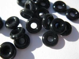 20 Gummiringe schwarz, 6mm