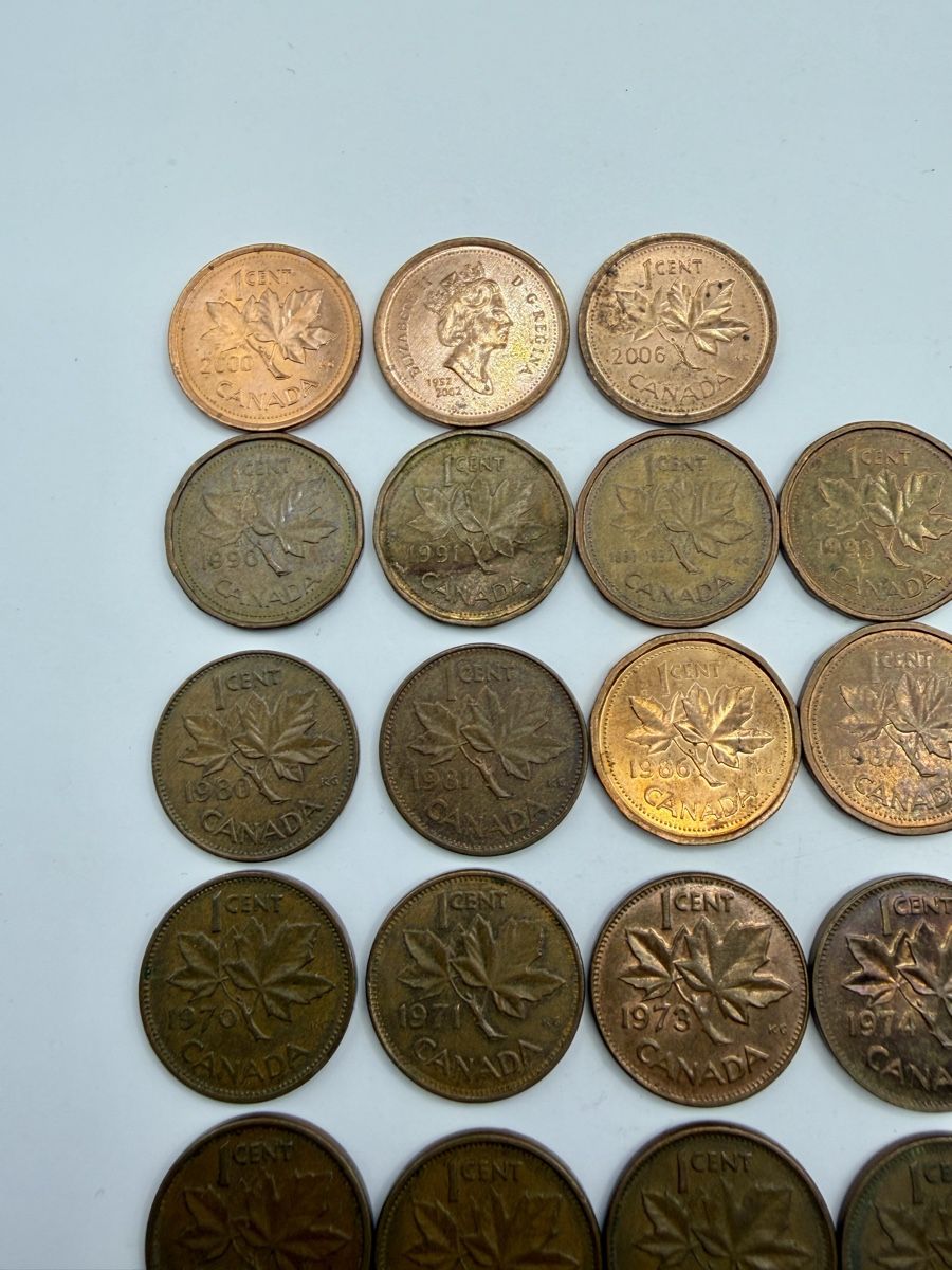 Tutti le monete: Collection de 37 pièces de 1 cent, Canada, dès 1953 – Usato da St-Maurice venduto da SPEKER 4