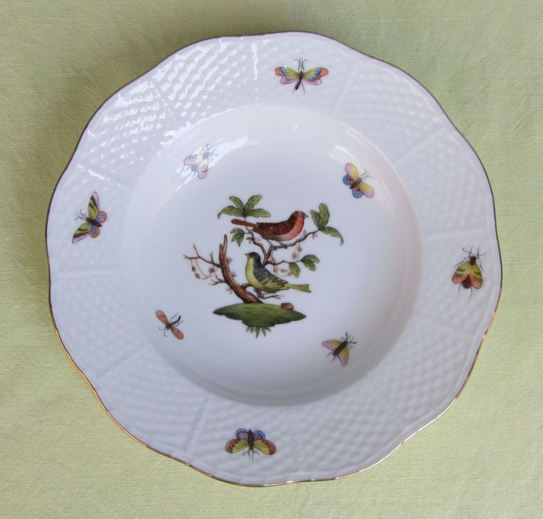 Spode Blue Italian Brocato Salatteller – 20,3 Cm, Feines Steingut, Spülmaschinengeeignet