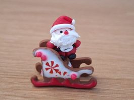 Weihnachtsmann im Schlitten Handgemacht, auch für Maileg