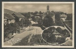 Carte P de 1929 ( Prêles / Hôtel de l'Ours & Hôtel Bären )