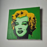 Tableau Marilyn Monroe Pop Art reproduction Vert Jaune