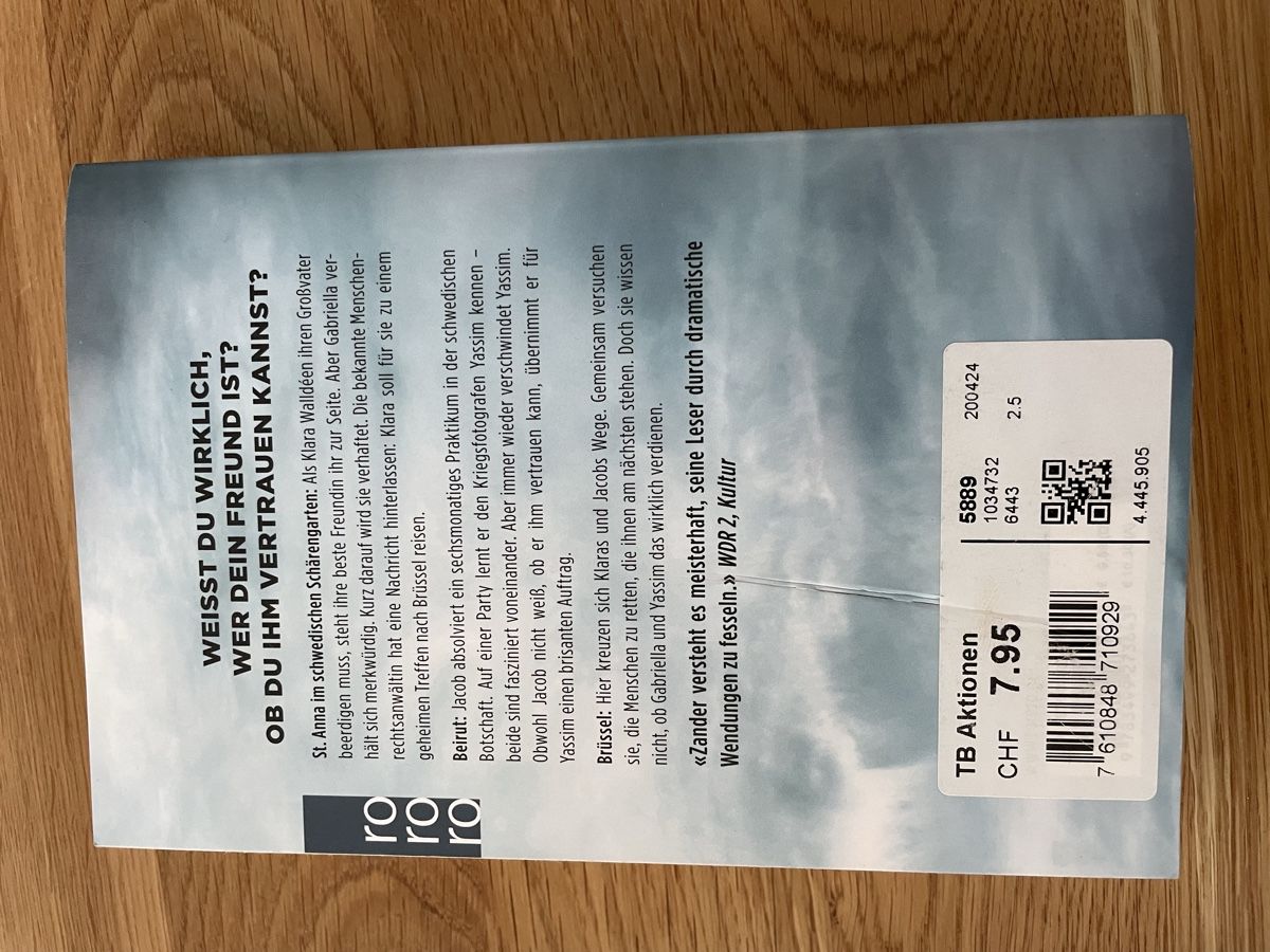 Libri: Joakim Zander "Der Freund" Thriller  – Usato da Burgdorf venduto da Vespa12 1