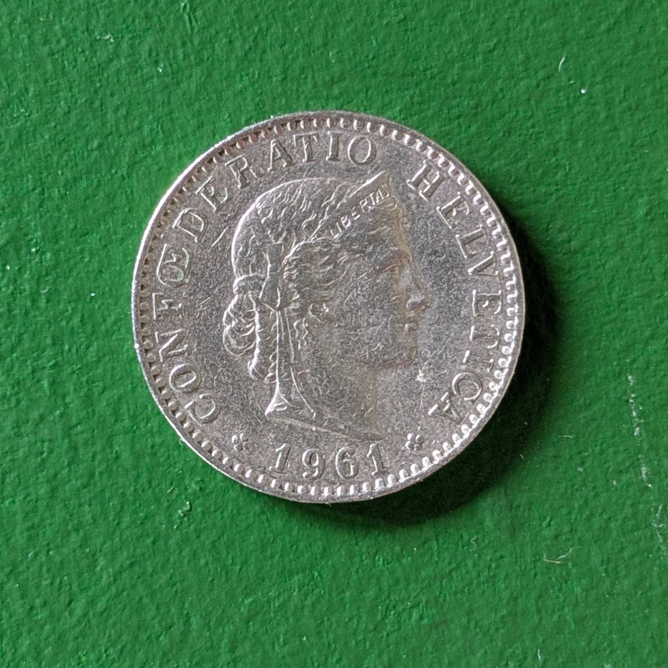 Tutti le monete: Pièce rare: 20 centimes, année 1961 – Usato da Orsieres venduto da IndianaJones50a