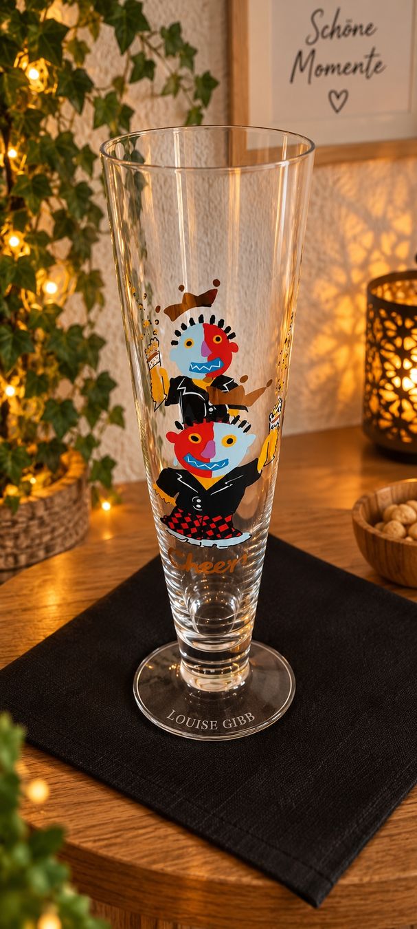 Ritzenhoff Bicchieri: RITZENHOFF 7 Biergläser mit 6 lustigen Untersetzer – Usato da Uetendorf venduto da Neidem 2