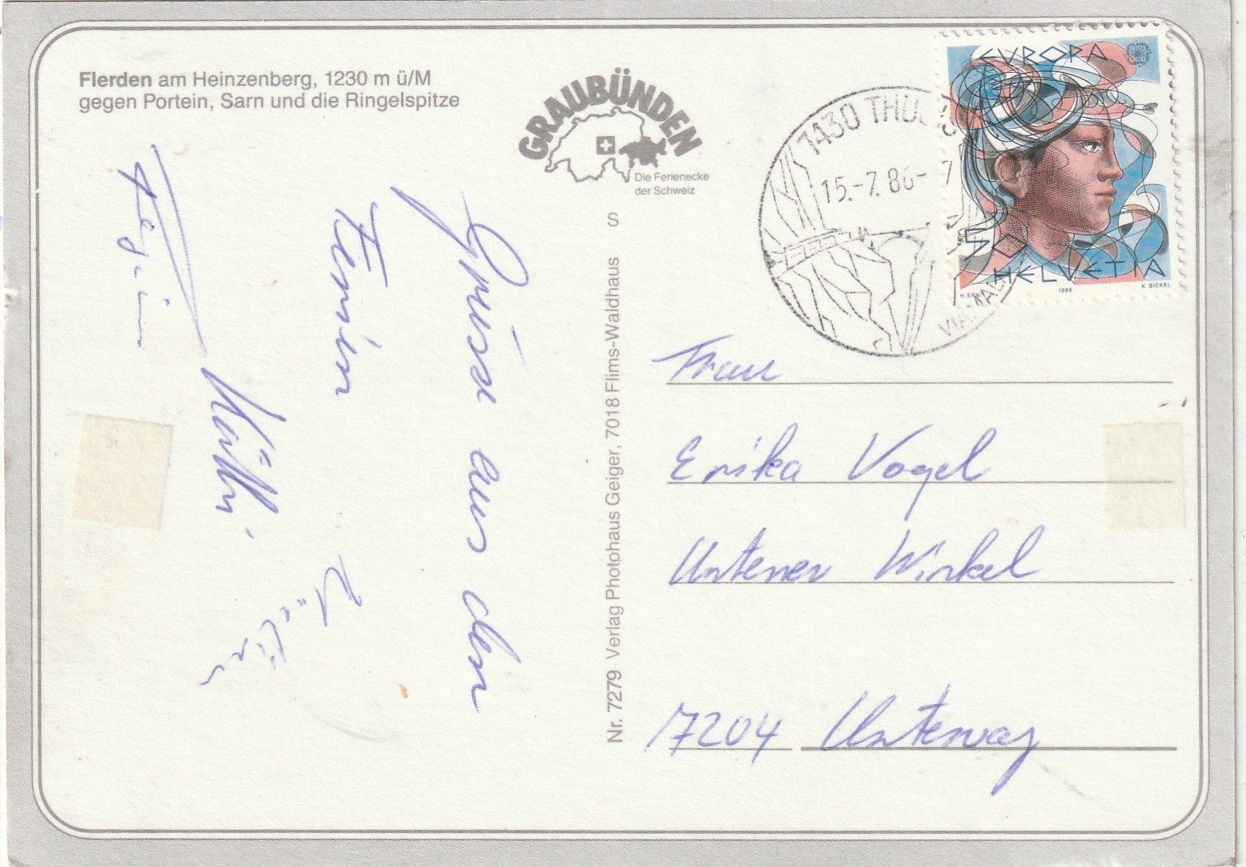 Cartoline postali: Flerden Heintenberg – Usato da Lumbrein venduto da made02 1