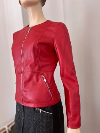 Zara Kunstleder Jacke Rot Damen Gr.38 Neuwertig