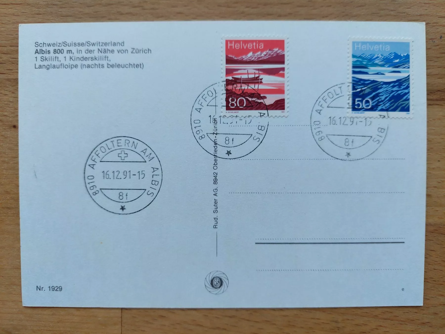 Cartoline postali: AK Albis 4-bildrig – Usato da Obfelden venduto da Foto_Bild_Kunst_Buch 1