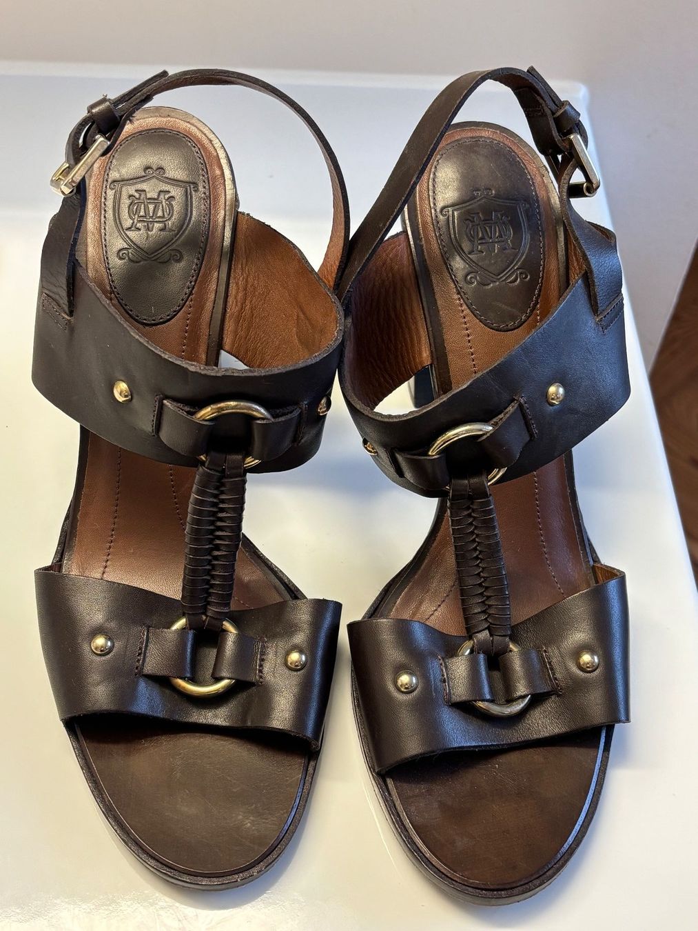 Massimo Dutti Scarpe da donna: Massimo Dutti braune Ledersandalen, Grösse 41 – Usato da Horgen venduto da uge_pd5p