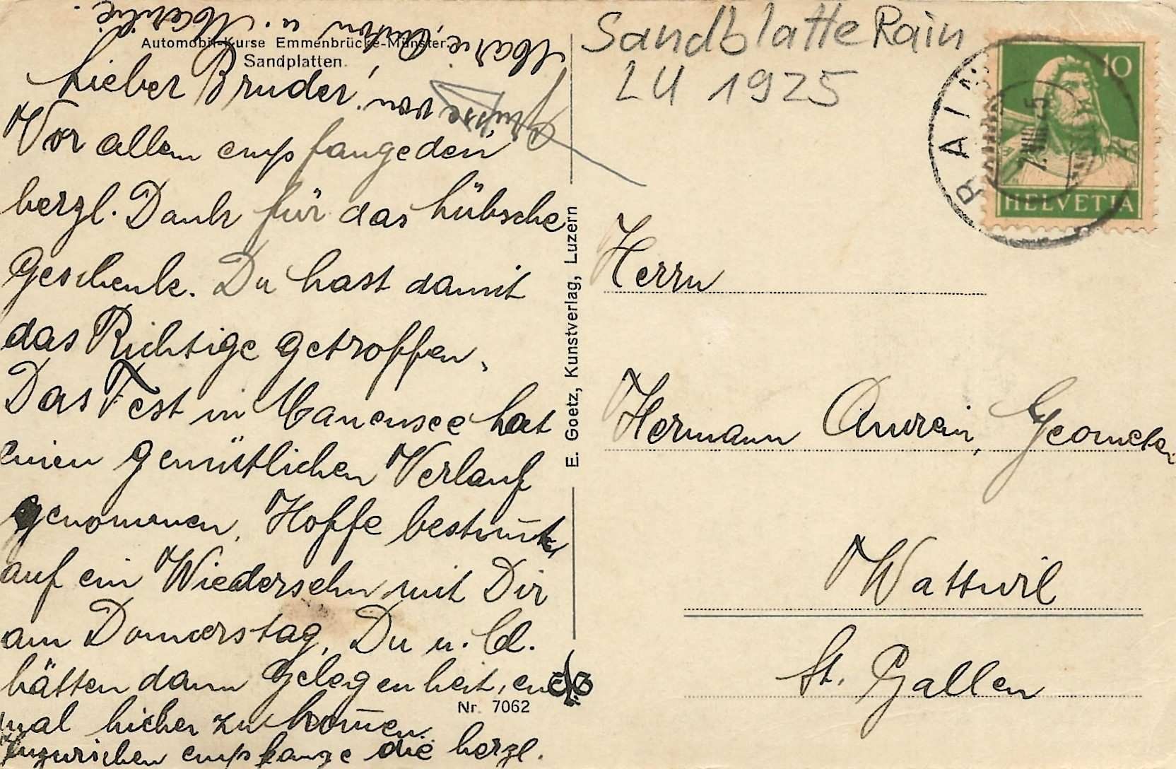 Cartoline postali: Rain LU Sandblatte Oldtimer Post Auto  Rothenburg - Münster – Nuovo (secondo la descrizione) da Ennetmoos venduto da Ambuman 4