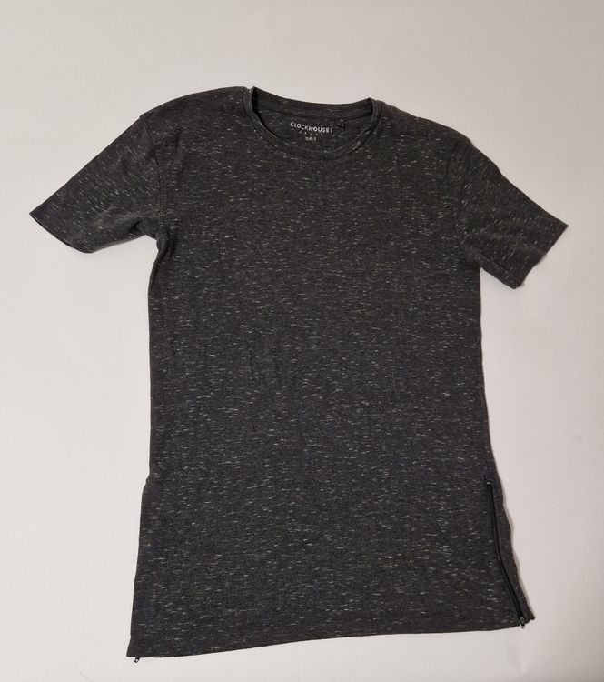 Clockhouse Basic T-Shirt, Grösse S, Reissverschluss Detail (Neu