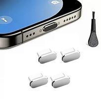 4xUSB-C STAUBSCHUTZ weiss inkl.Reinigungspinsel Mobile Handy