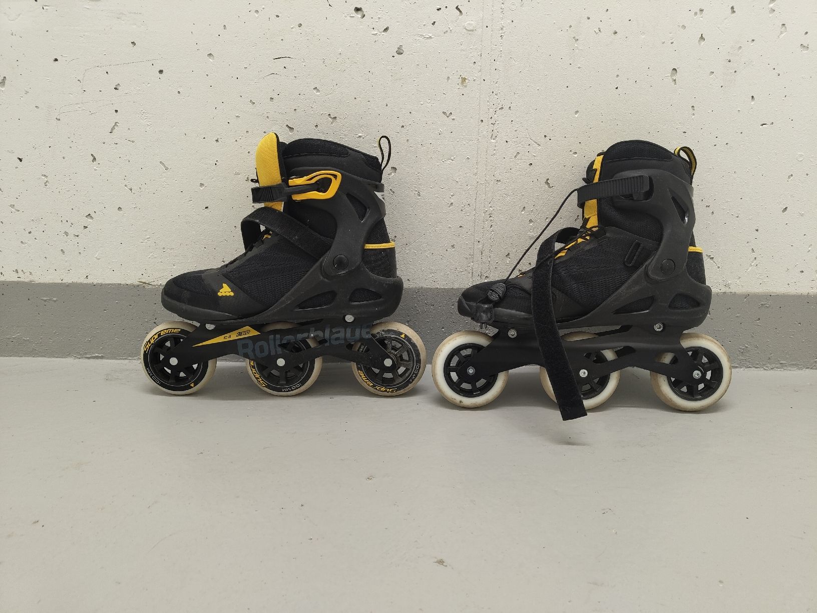Pattini in linea & Pattini a rotelle: Rollerblade Inlineskates Grösse 44, Schwarz/Gelb – Usato da Birmensdorf ZH venduto da JamesPatrick