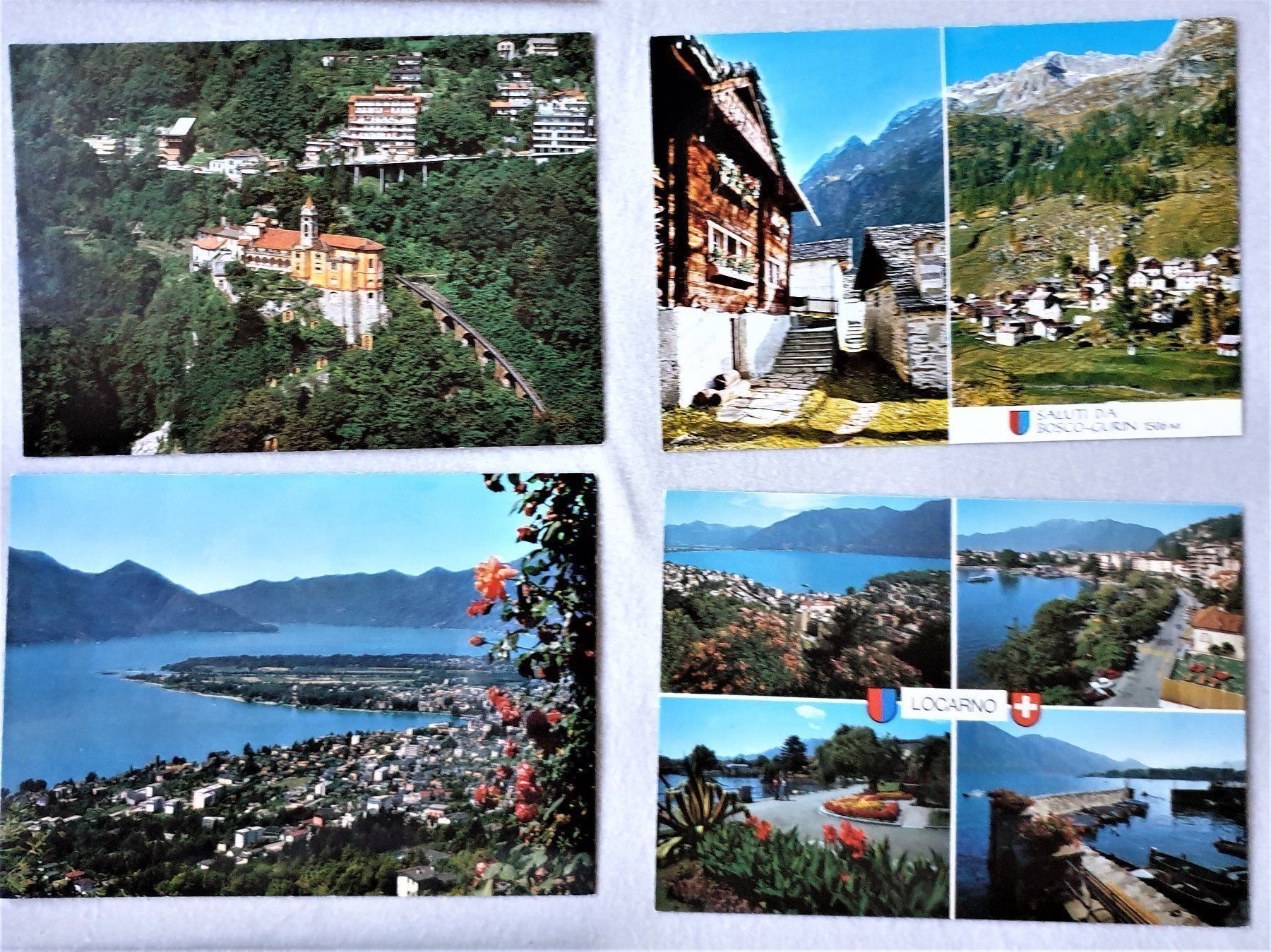 Cartoline postali: (168)  18 Postkarten vom Kanton Tessin – Usato da Schwarzhäusern venduto da Inot3 5