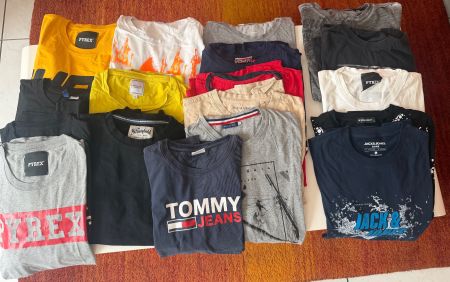 15 T-shirt kurzarm - 3 langarm für Herren (Gr. M/L)