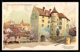 AK Baden, Blick zum Schloss