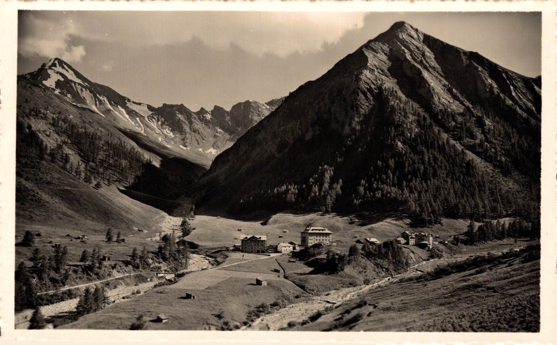 Cartoline postali: Samnaun 1850 m. (U'Engadin) – Usato da Bronschhofen venduto da Astore