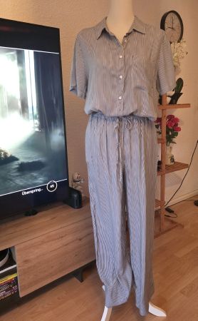 Jumpsuit gestreift Grösse M Viskose 100cm lang