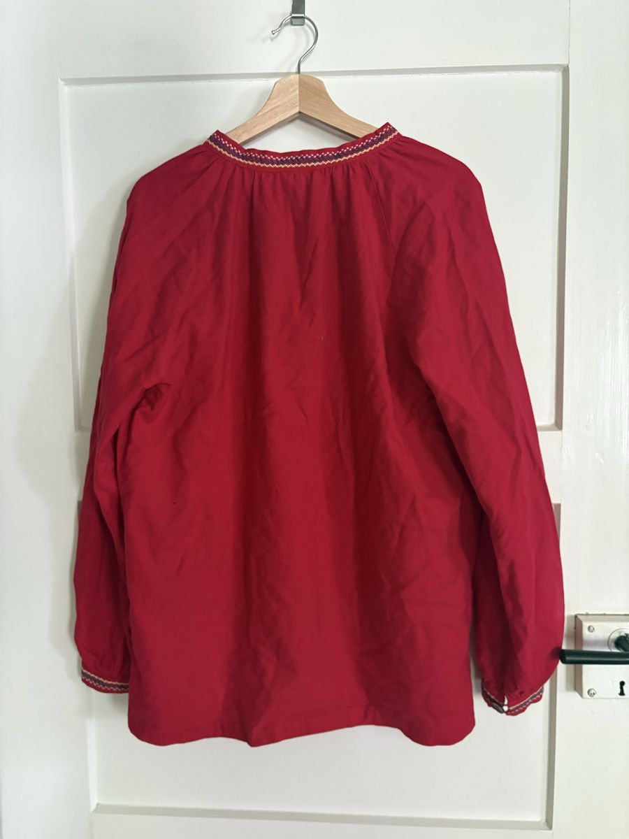 Camicette: Rote Baumwoll Bluse bestickt Gr. 42 – Usato da Schwerzenbach venduto da frauminze 3