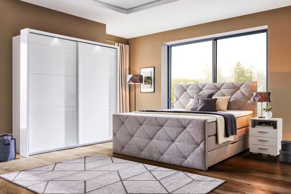 Letti: Boxspringbett Grau mit Stauraum, 180x200cm, NEU – Nuovo (secondo la descrizione) da Reinach BL venduto da beh_gh6w 1