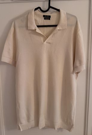 Massimo Dutti polo t-shirt off white