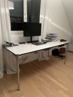 USM Haller Schreibtisch weiss mit Chromgestell gebraucht