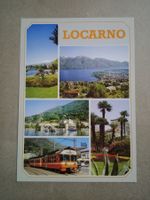 AK Locarno Tessin mehrbildrig mit Eisenbahn