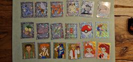 18 Pokémon Glitzer Sticker Set Merlin 1999