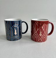 Bialetti „Deco Glamour“ Tassen / 2er-Set (Blau & Rot)