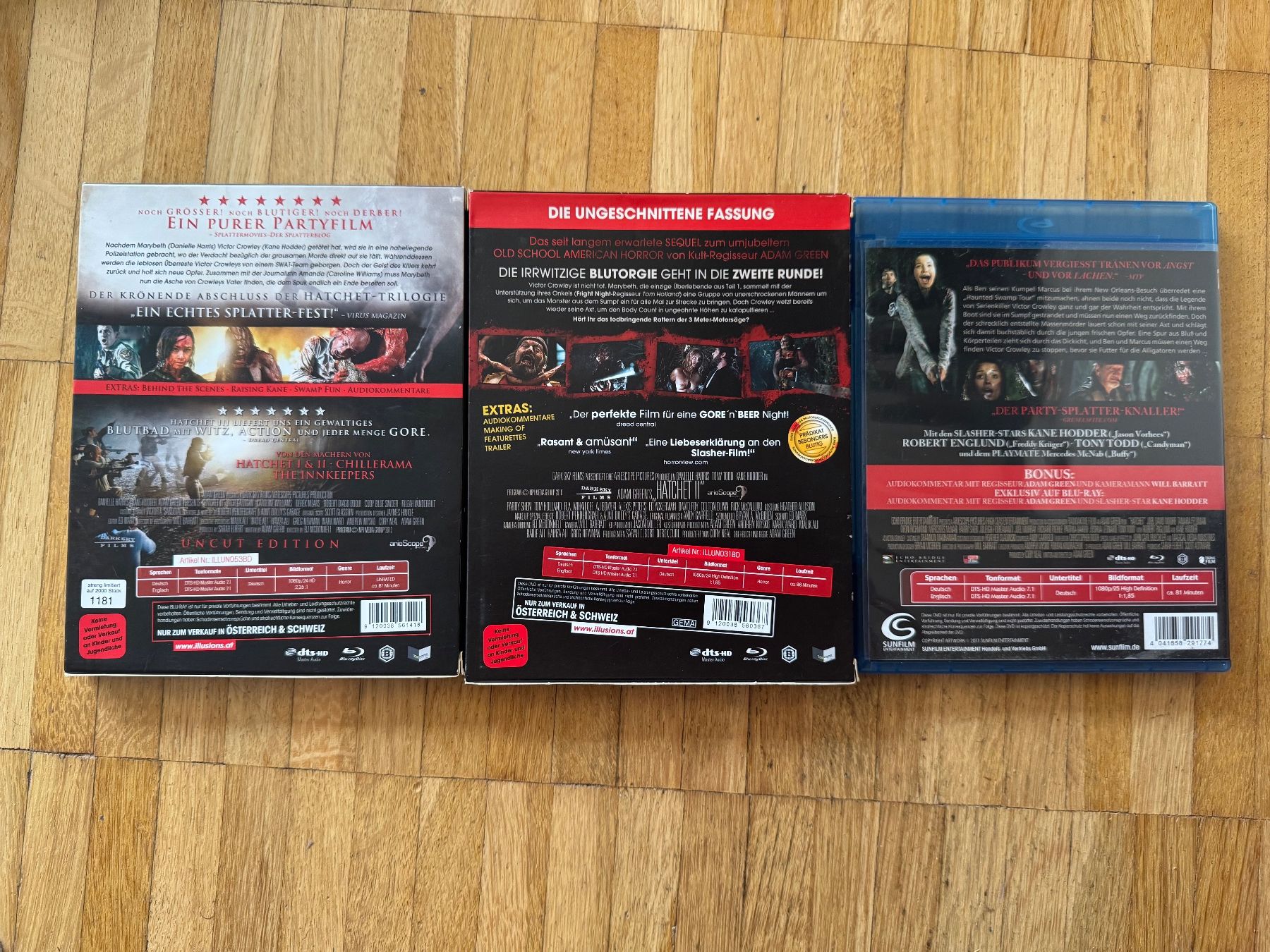 Alle DVDs: HATCHET. (BLU-RAY). TRILOGIE – Gebraucht aus Basel von san_2qlq 1