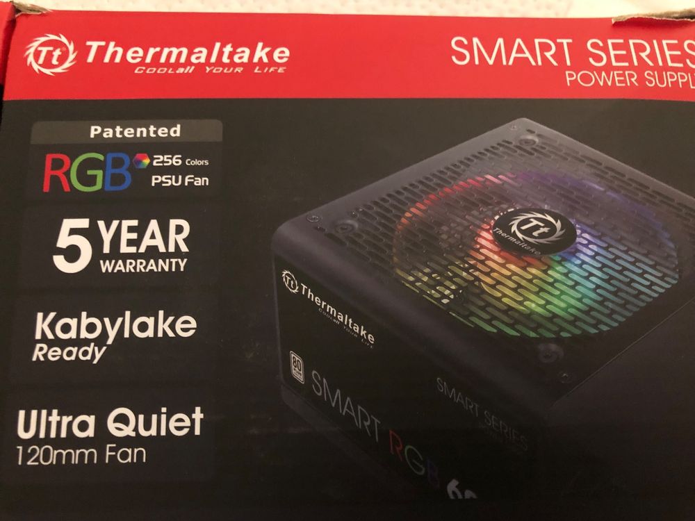 Fonte de Alimentação ATX Thermaltake Smart RGB 600W 80 PLUS - Switch Technology