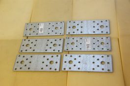 6x Befestigungsplatten 140 x 55 mm