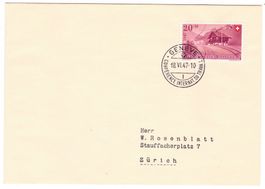 Lettre de Genève Cachet TR 22 pour Zürich le 18.VI.47