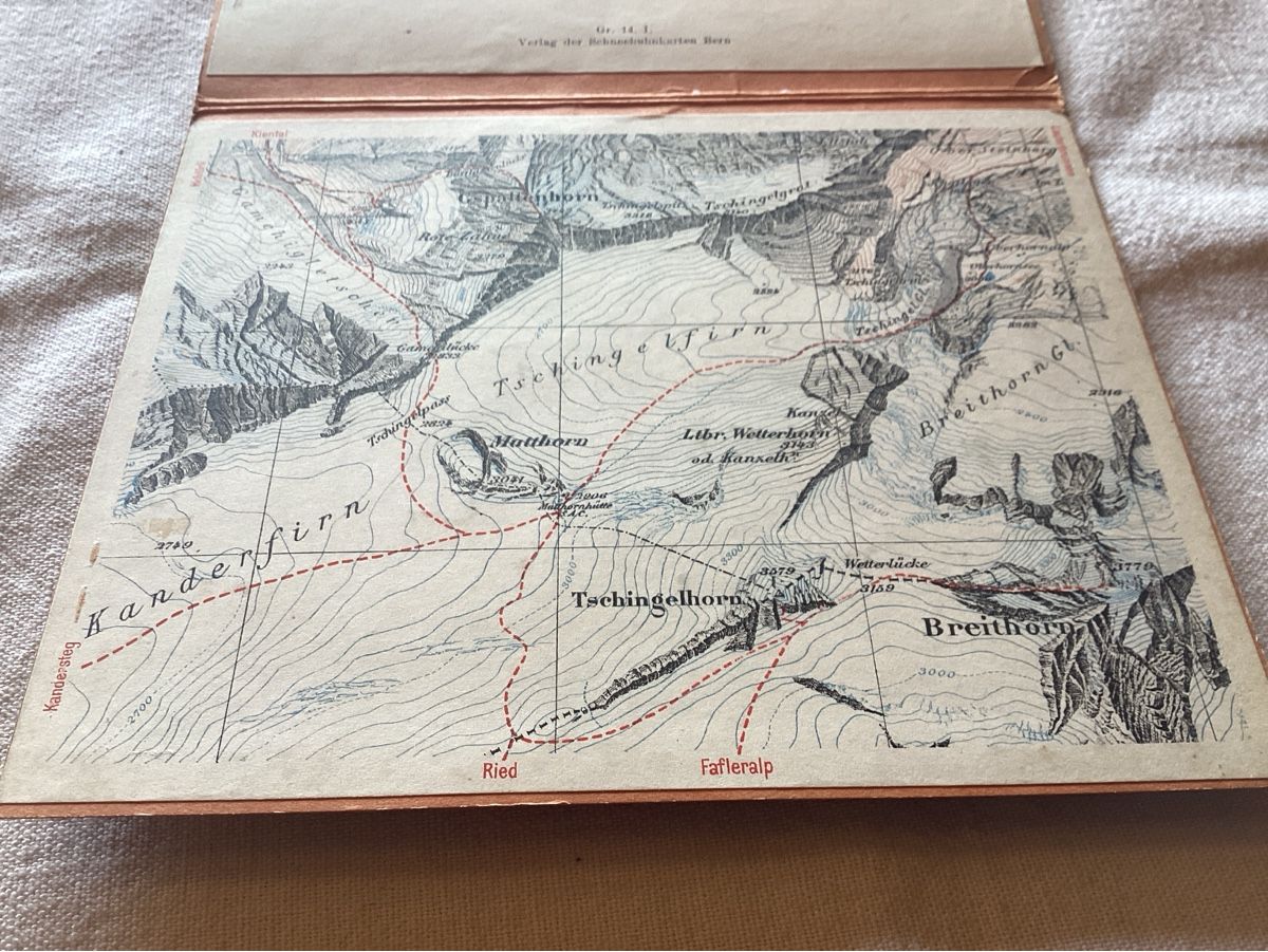 Ansichtskarten: Breithorn carte guide des cimes – Gebraucht aus Luc (Ayent) von Rebouille 5