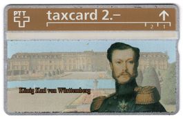 König Karl von Württemberg, Göde - seltene Firmen Taxcard