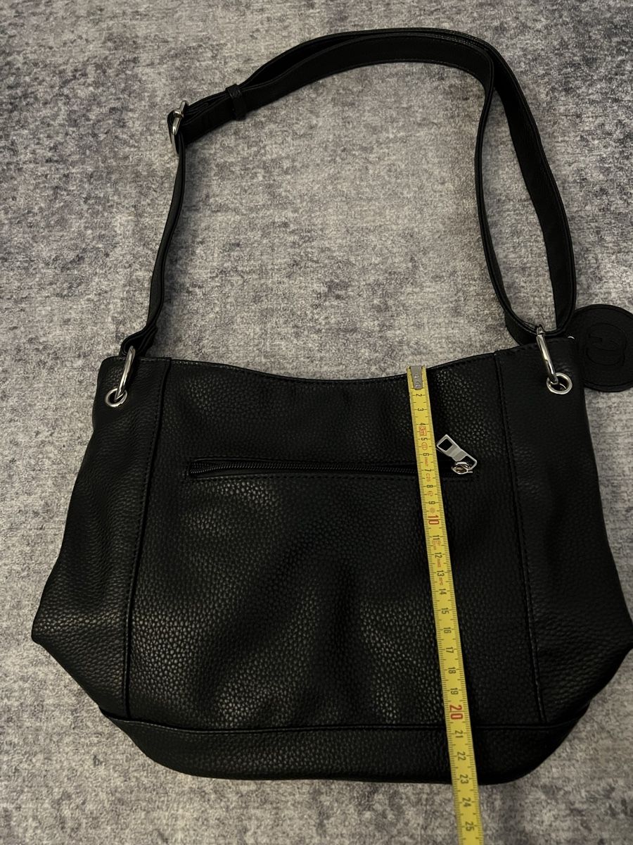 Borse da donna: Geräumige Schultertasche schwarz Kunstleder – Nuovo e nell'imballaggio originale da Siebnen venduto da toshi123 2