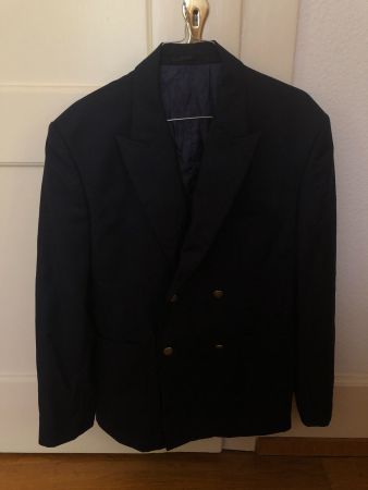 Hockney Herren Jacke Vintage Kittel Dunkelblau