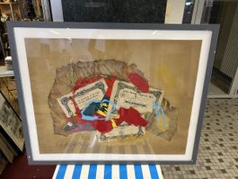 Christian CLAEREBOUT (1947)COLLAGE TECHNIQUE MIXTE SIGNÉ