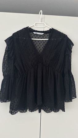 Elegante Zara Bluse, schwarz, Grösse S, super Zustand!