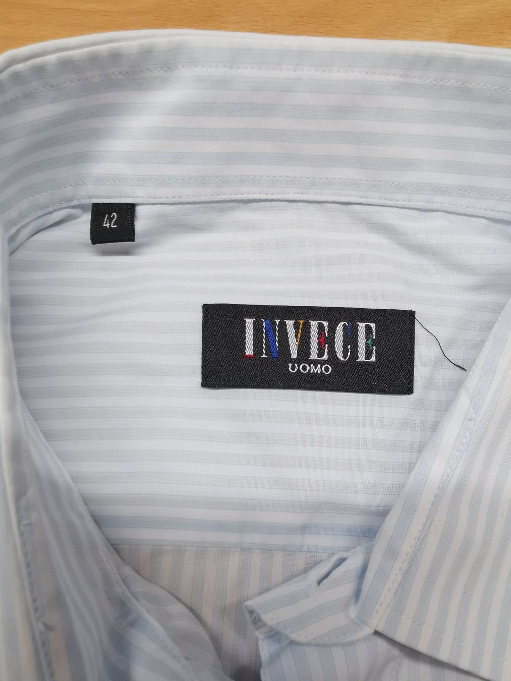 Camicie: Herrenhemd Kurzarm, hellblau-weiss gestreift, INVECE UOMO – Nuovo (secondo la descrizione) da Seuzach venduto da NaehdesignMirjam 2