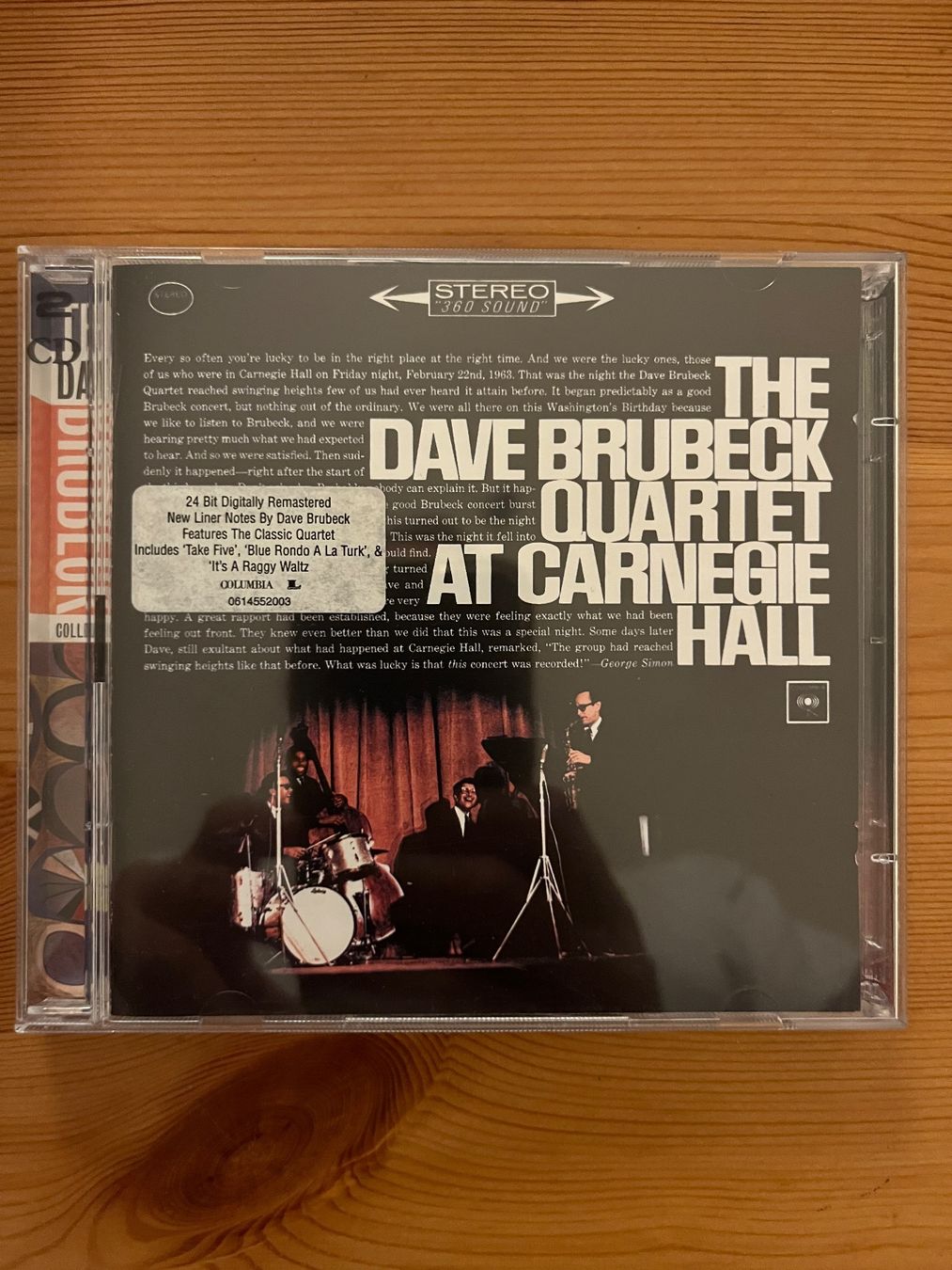 CD: THE DAVE BRUBECK QUARTET AT CARNEGIE HALL – Usato da Lausanne venduto da sbar224