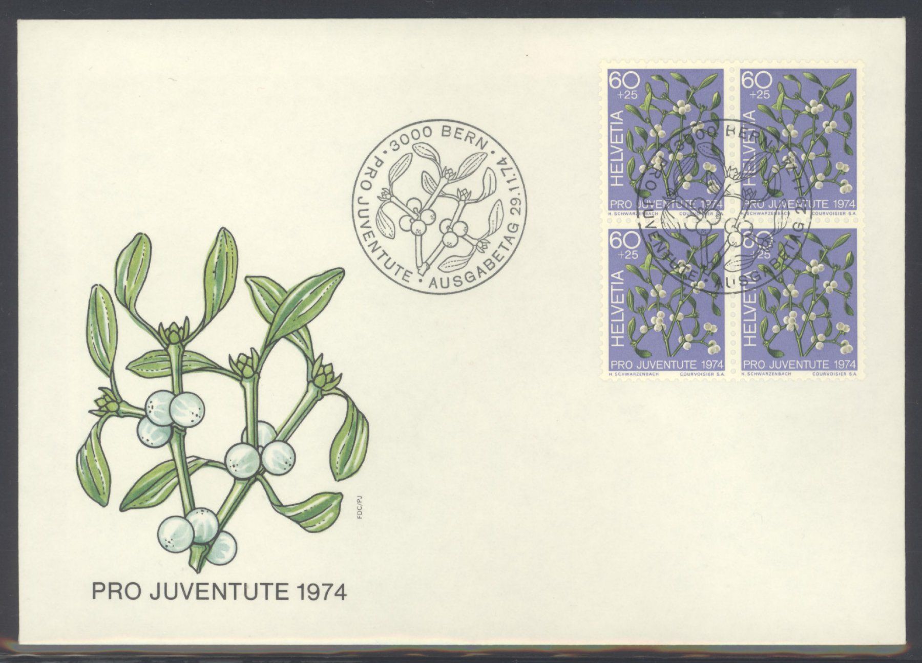 Tutti i francobolli: 1974, FDC, Pro Juventute, Viererblöcke – Usato da Willisau venduto da Vollstempel 4
