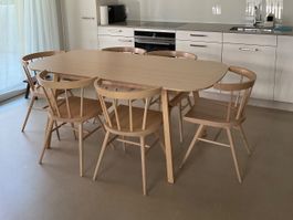 Esstisch Set Bambus 6 Stühle guter Zustand
